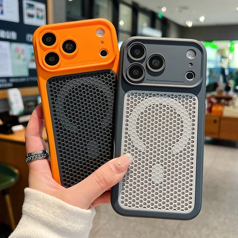 放熱メッシュ通気性磁気電話ケース iPhone 17 16  - Heat Dissipation Mesh Breathable Case のレビューと価格