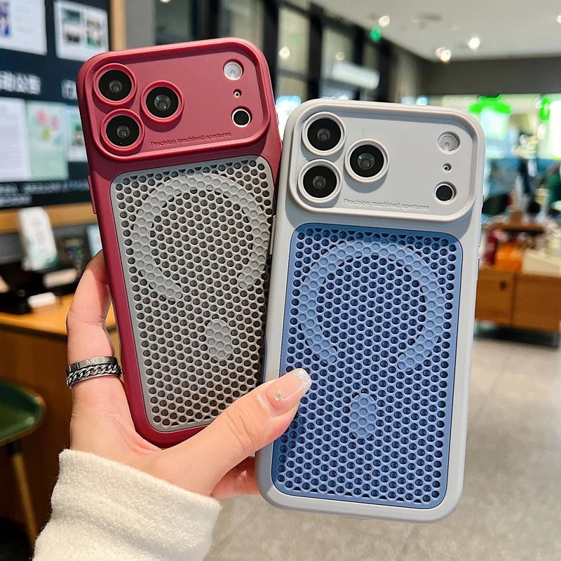 放熱メッシュ通気性磁気電話ケース iPhone 17 16  - Heat Dissipation Mesh Breathable Case のレビューと価格