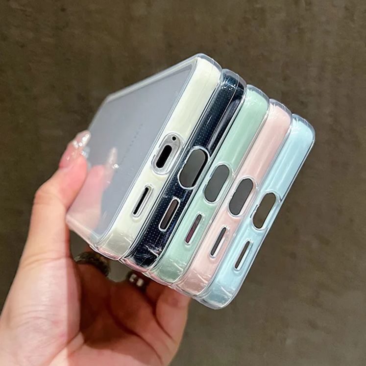 高級キャンディカラーフレームクリアバックケース Samsun - Clear Shockproof Bumper Case のレビューと価格