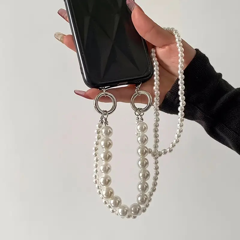 ダブルパール不織布携帯電話ストラップ,屋外ユニバーサルケース - Crossbody Lanyard Neck Strap Case のレビューと価格
