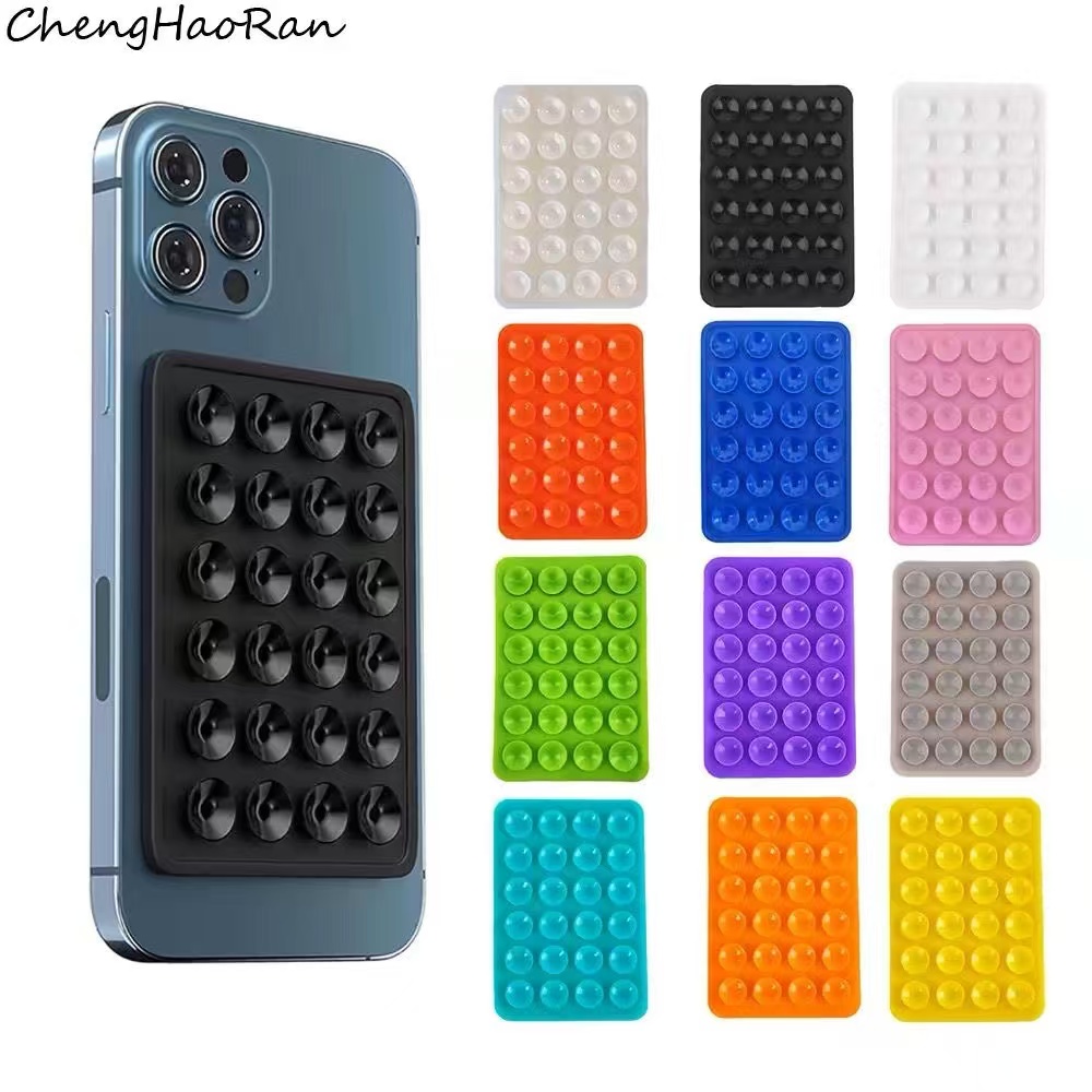 多機能シリコン吸盤式スマホホルダーパッド、吊り下げ式四角滑り - Phone Cases のレビューと価格