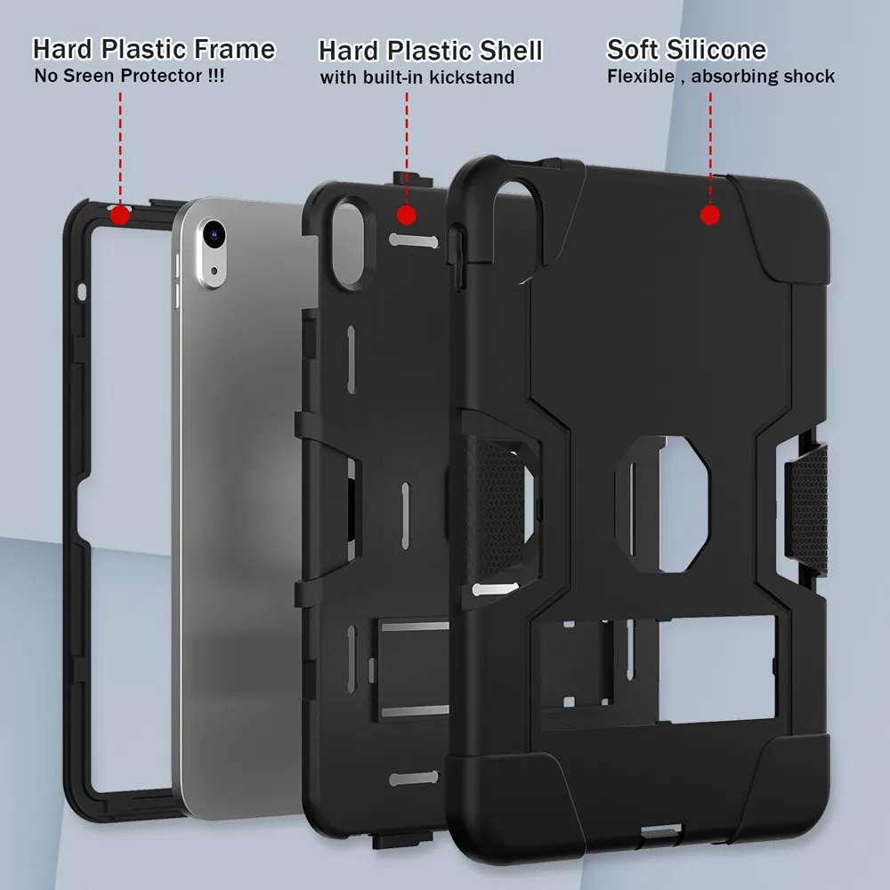 360度フルボディ耐衝撃ケース iPad 第12世代、第10 - Heavy Duty 360 Full Body Protective Case のレビューと価格