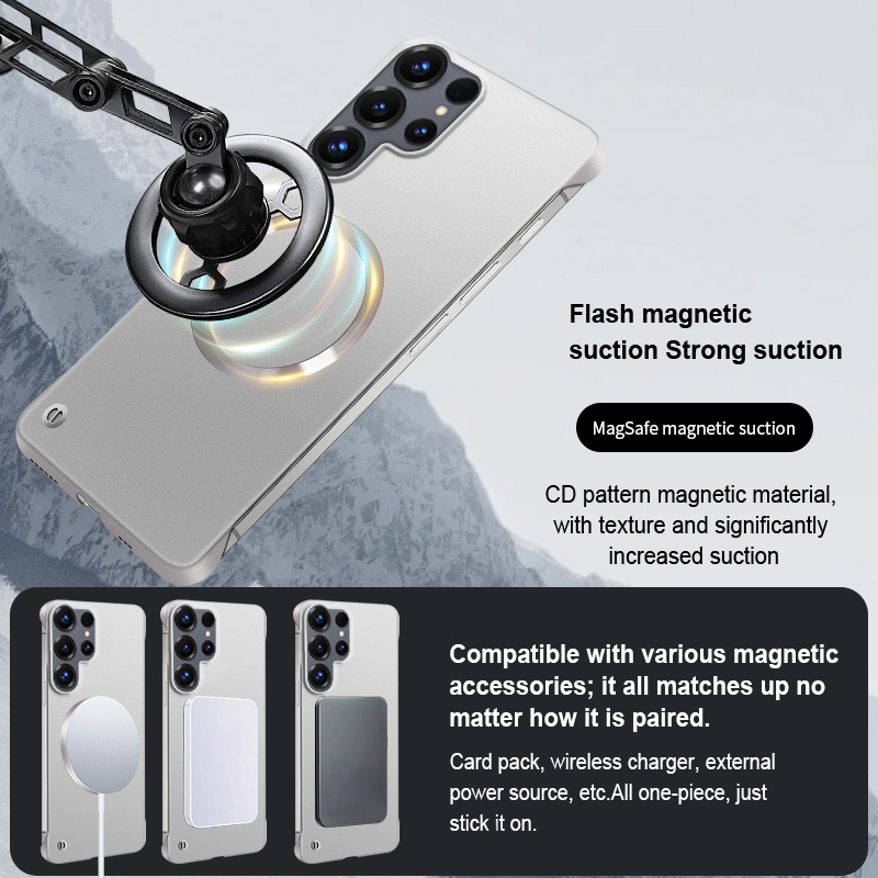 フレームレス超薄マット高級メタリックペイント磁気ケース Sa - Ultra Thin Frameless Phone Cover のレビューと価格