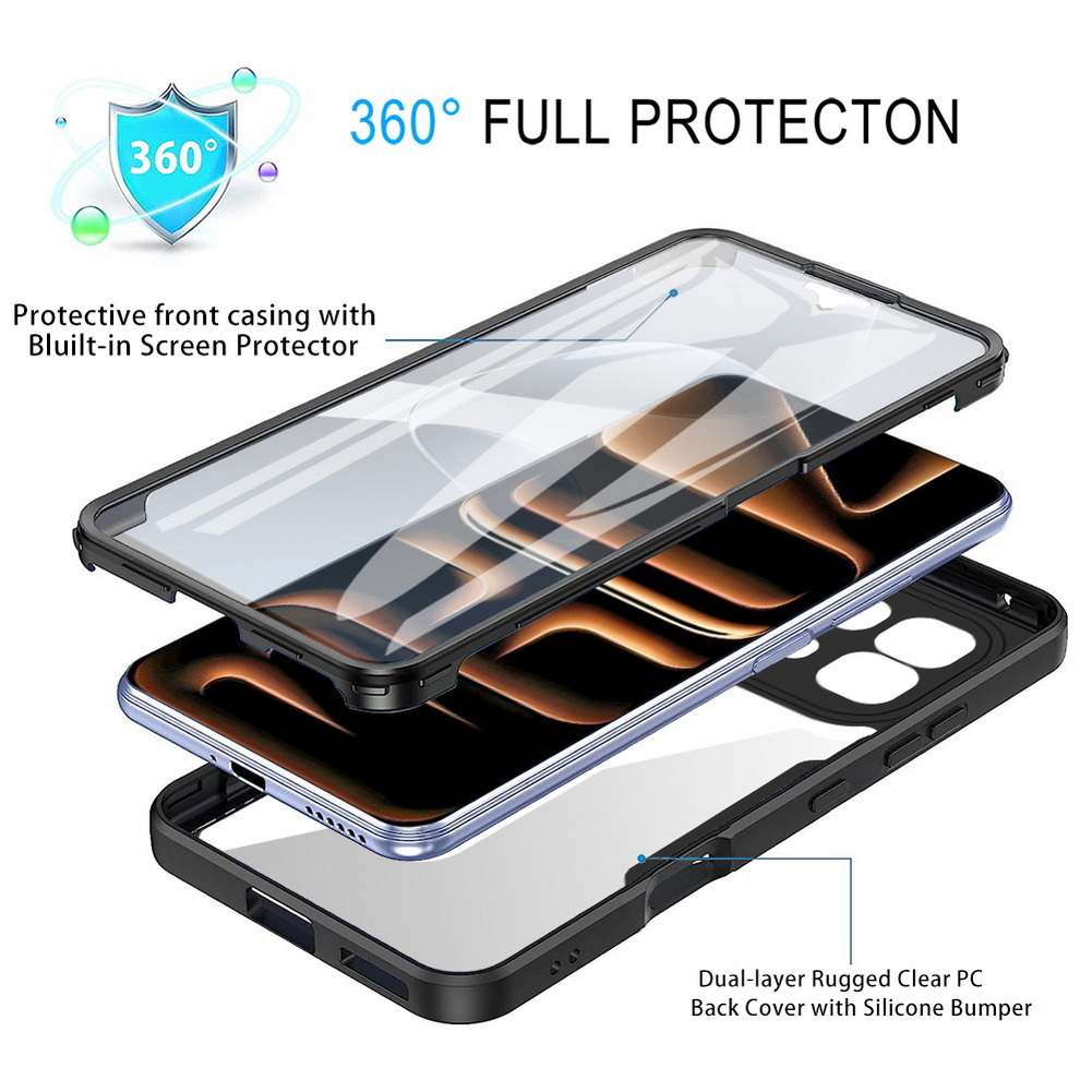 ラグジュアリー トランスペアレント 360 °   フルボデ - Heavy Duty 360 Full Body Protective Case のレビューと価格