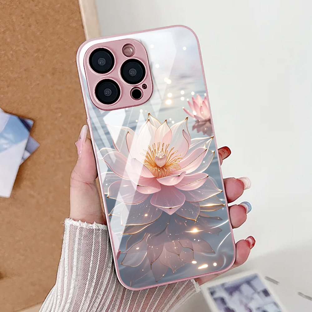 蓮の花柄 iPhoneケース iPhone 16 Proケー - Screen Protectors のレビューと価格