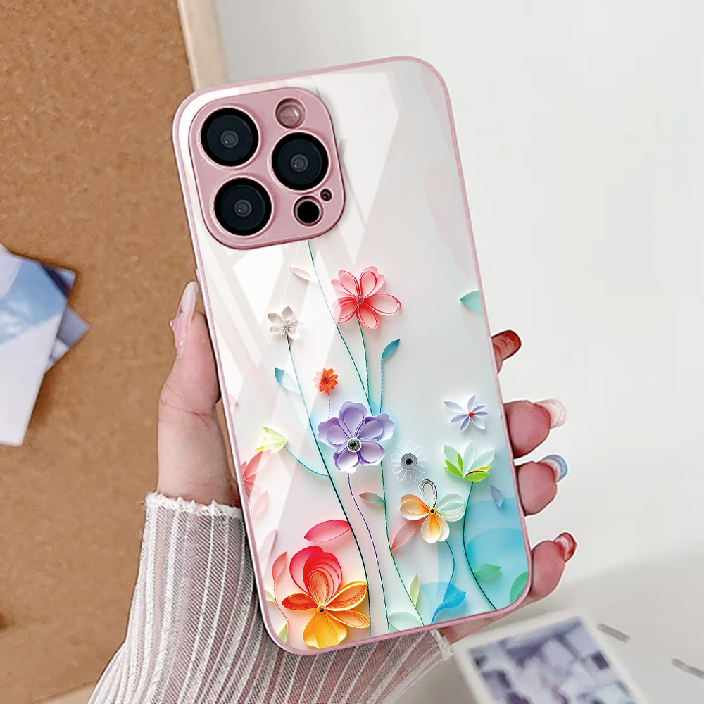 蓮の花柄 iPhoneケース iPhone 16 Proケー - Screen Protectors のレビューと価格