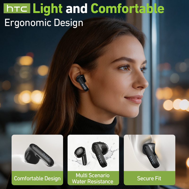 hTC ワイヤレスゲーミングイヤホン LCDスマートスクリー - Earphones のレビューと価格