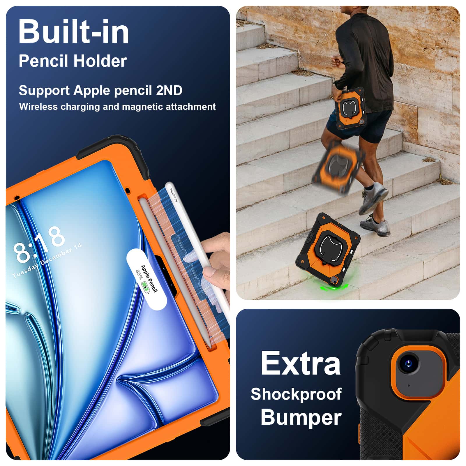 iPad Pro 13 M5 Air 13 M4 M3 M2 - Heavy Duty 360 Full Body Protective Case のレビューと価格